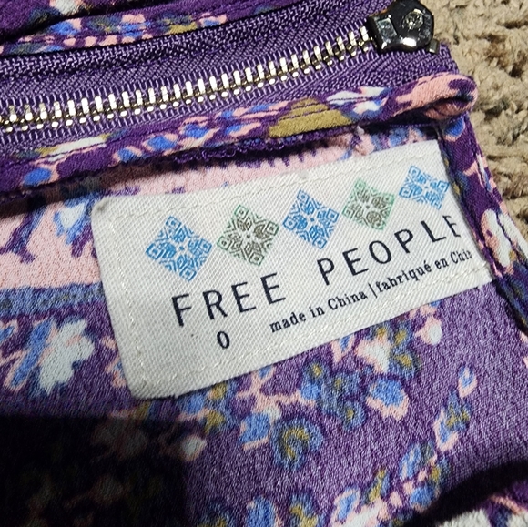 Free People Dress Size 0 XS S Purple Summer Flowy Sundress Easter Boutique - Picture 3 of 5